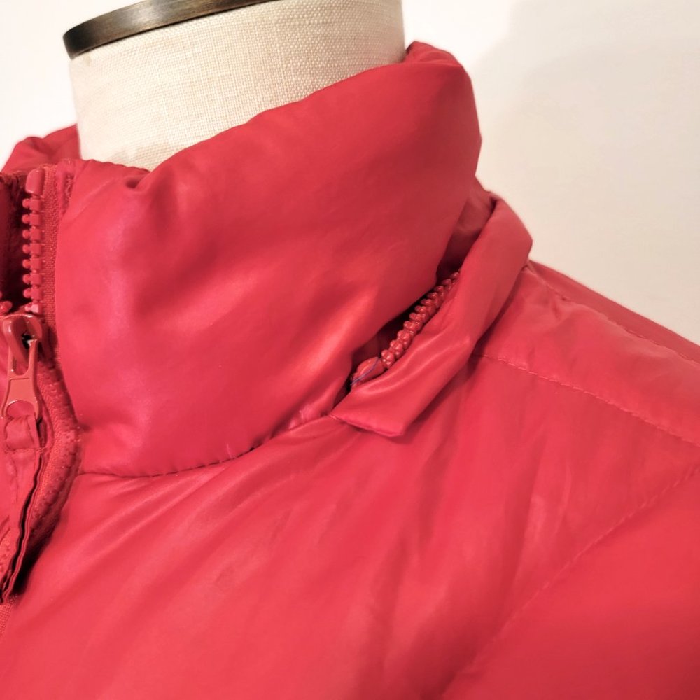 DOWN Jacket RED Montana Mountaineering HOOD Small - Picture 8 of 15